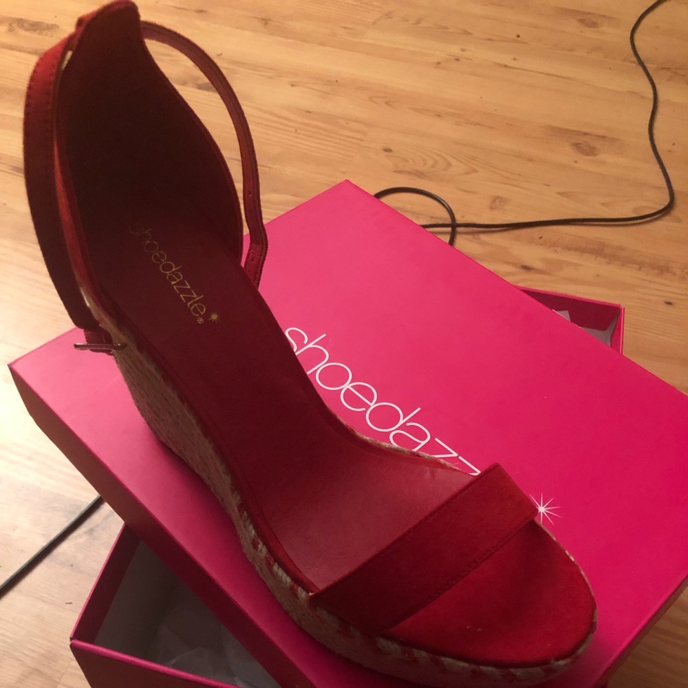 Never worn red espadrilles size 8.5